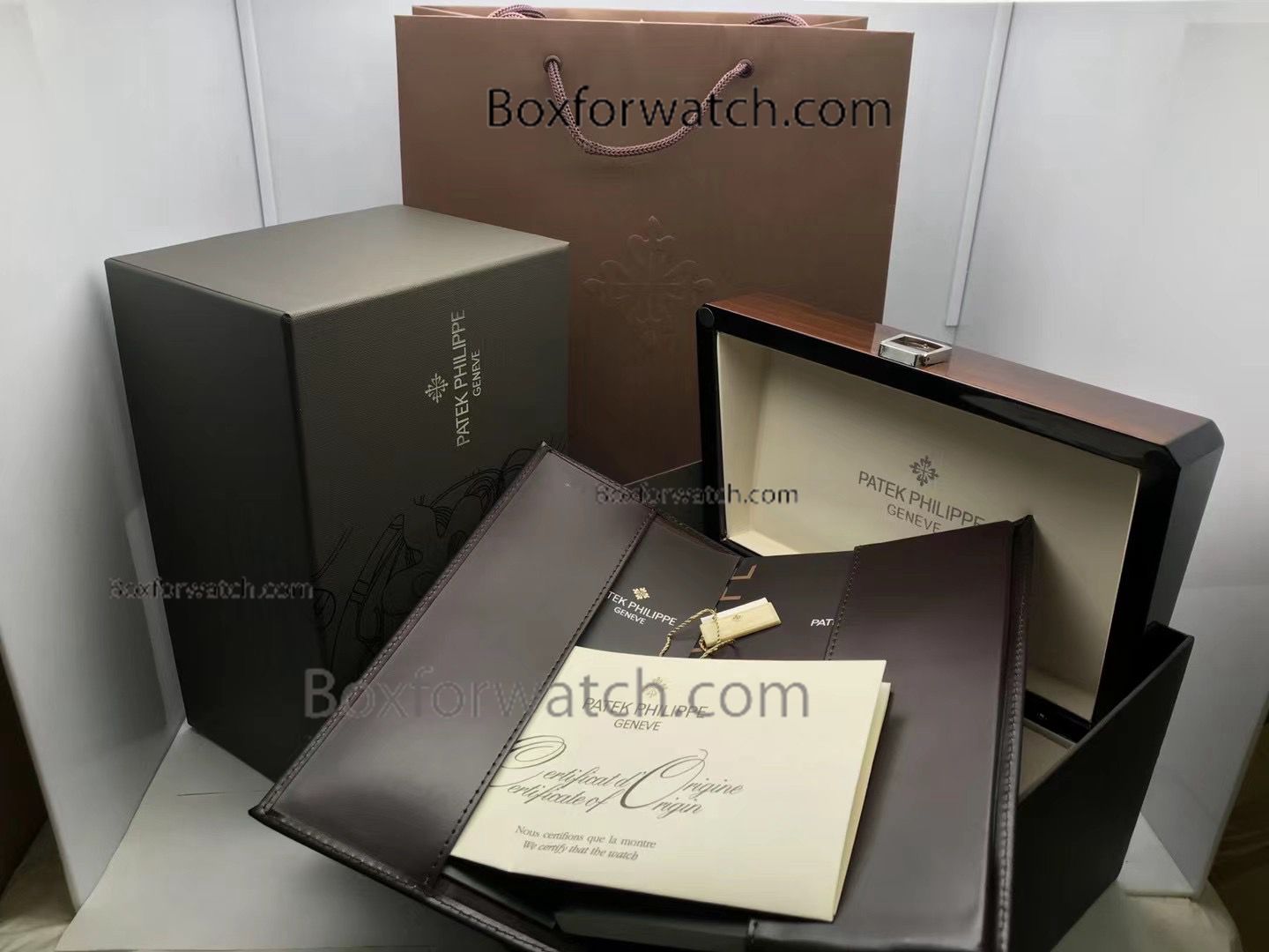 Best Quality Patek Philippe Watch Case Brown Box Set Best Quality Patek Philippe Watch Case Brown Box Set